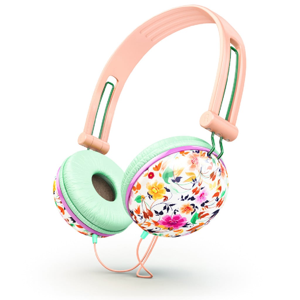 Pastel Peach Floral Headphones ($30)