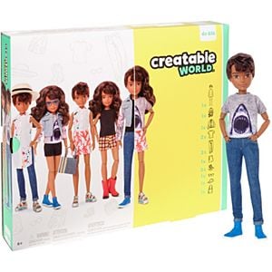 Creatable World Deluxe Character Kit Customizable Doll, Brunette Wavy Hair