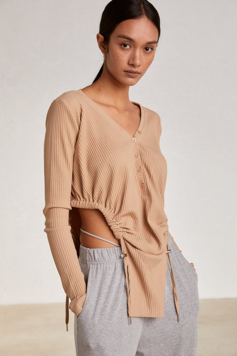Ruched Side Drawstring Top