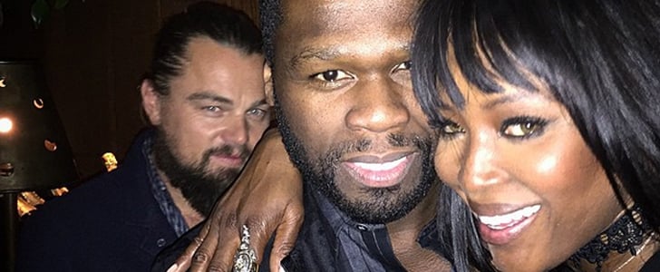 Leonardo DiCaprio Photobombs 50 Cent and Naomi Campbell