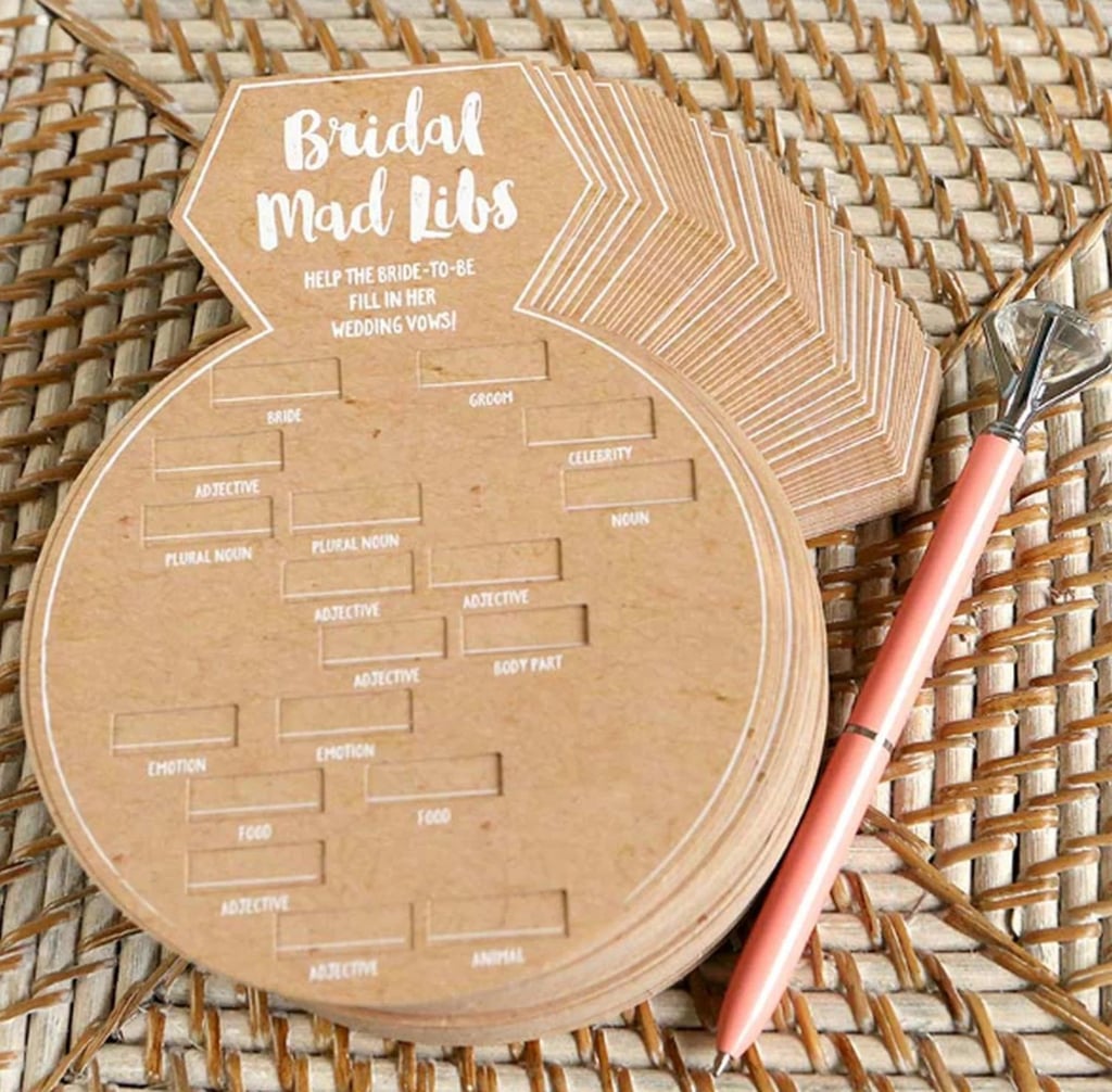 Ring-Shaped Mad Libs Cards