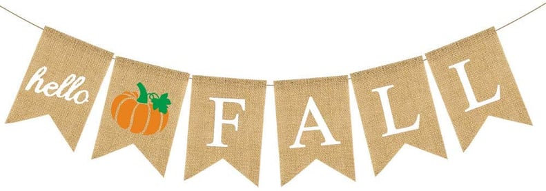 Jute Burlap Hello Fall Banner