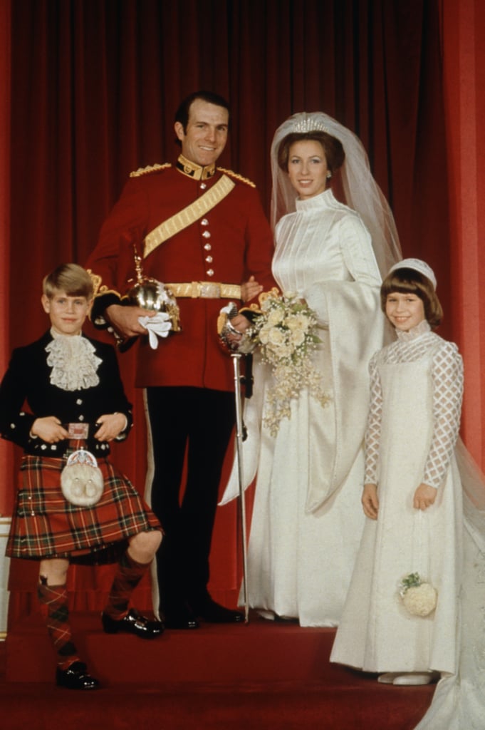 Anne's younger brother Edward was a member of her wedding party, as was her cousin, Princess Margaret's daughter Lady Sarah Armstrong-Jones. Anne and Mark had two children, Peter and Zara Phillips, and divorced in 1992.