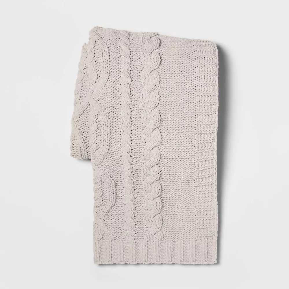Threshold Cable Knit Chenille Throw Blanket
