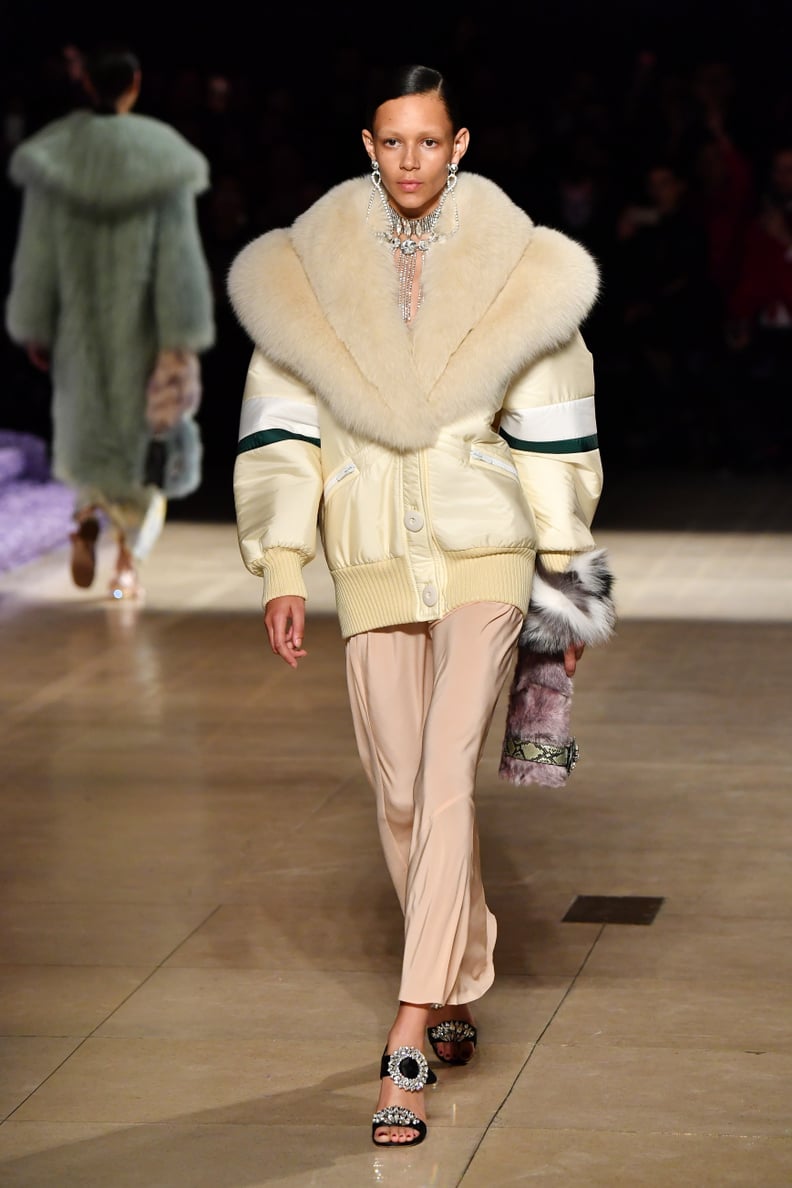 Models Threw Furry Coats Over Paper-Thin Nightgowns
