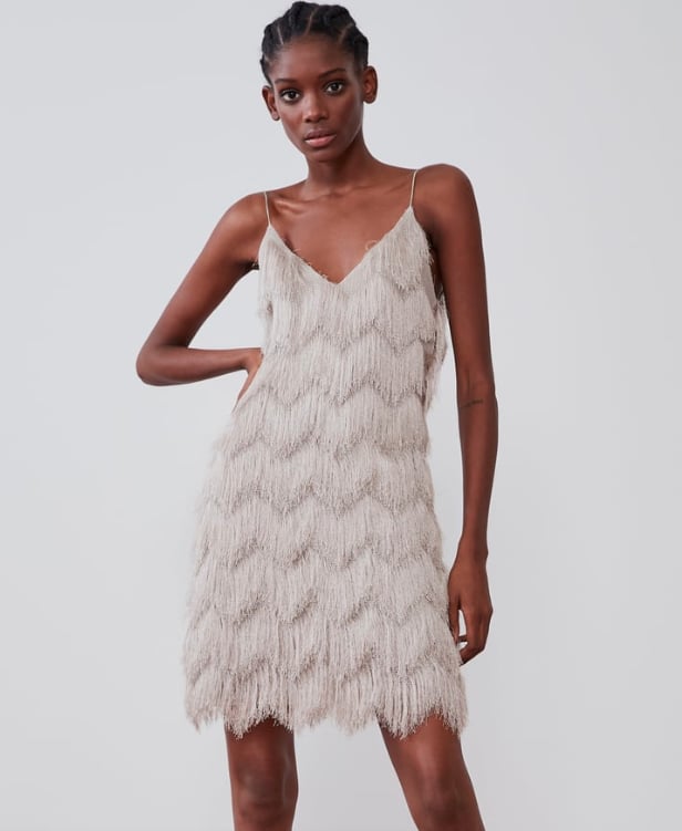 Zara Silver Fringed Dress