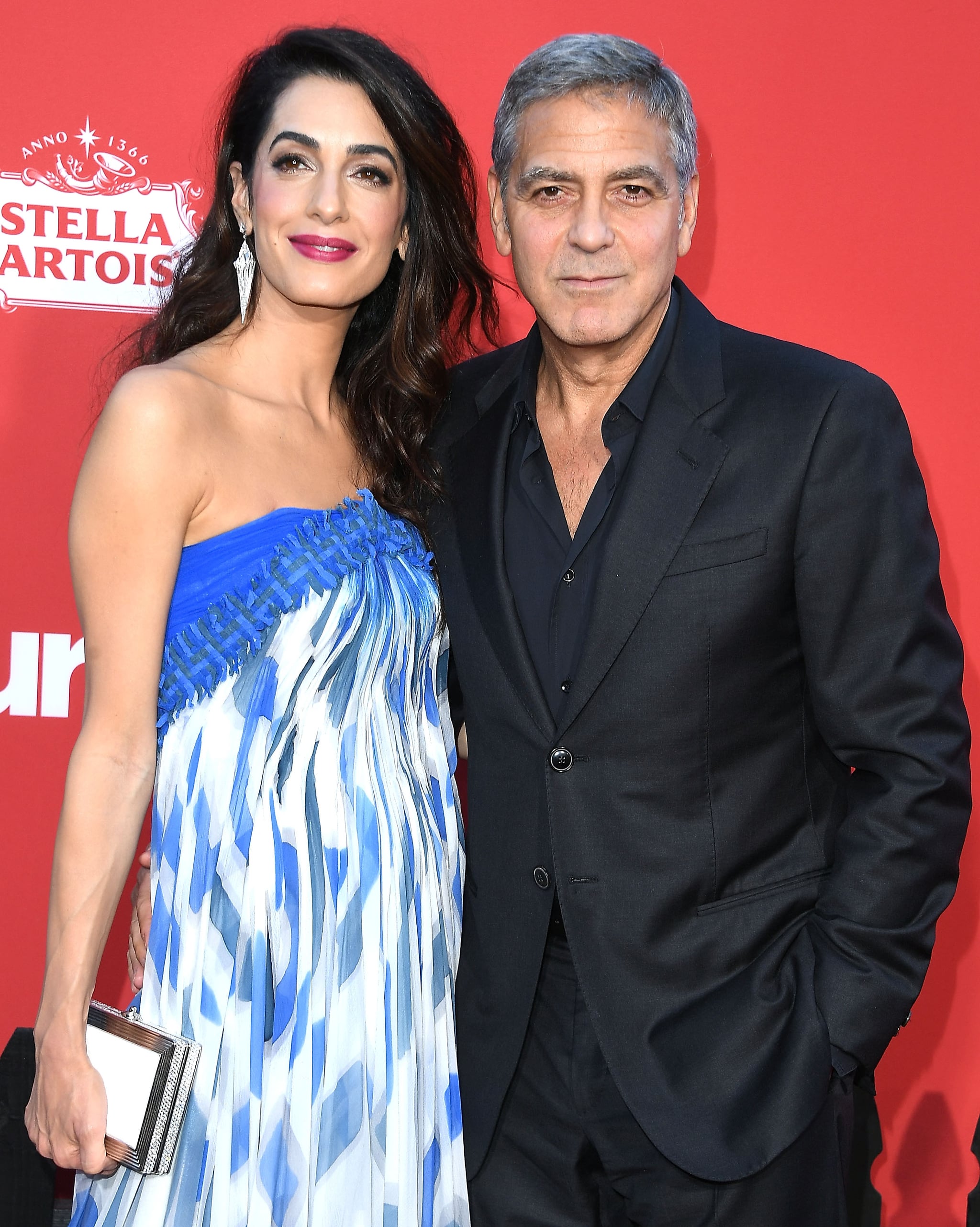 and Amal Clooney on Flight With Twins POPSUGAR Family