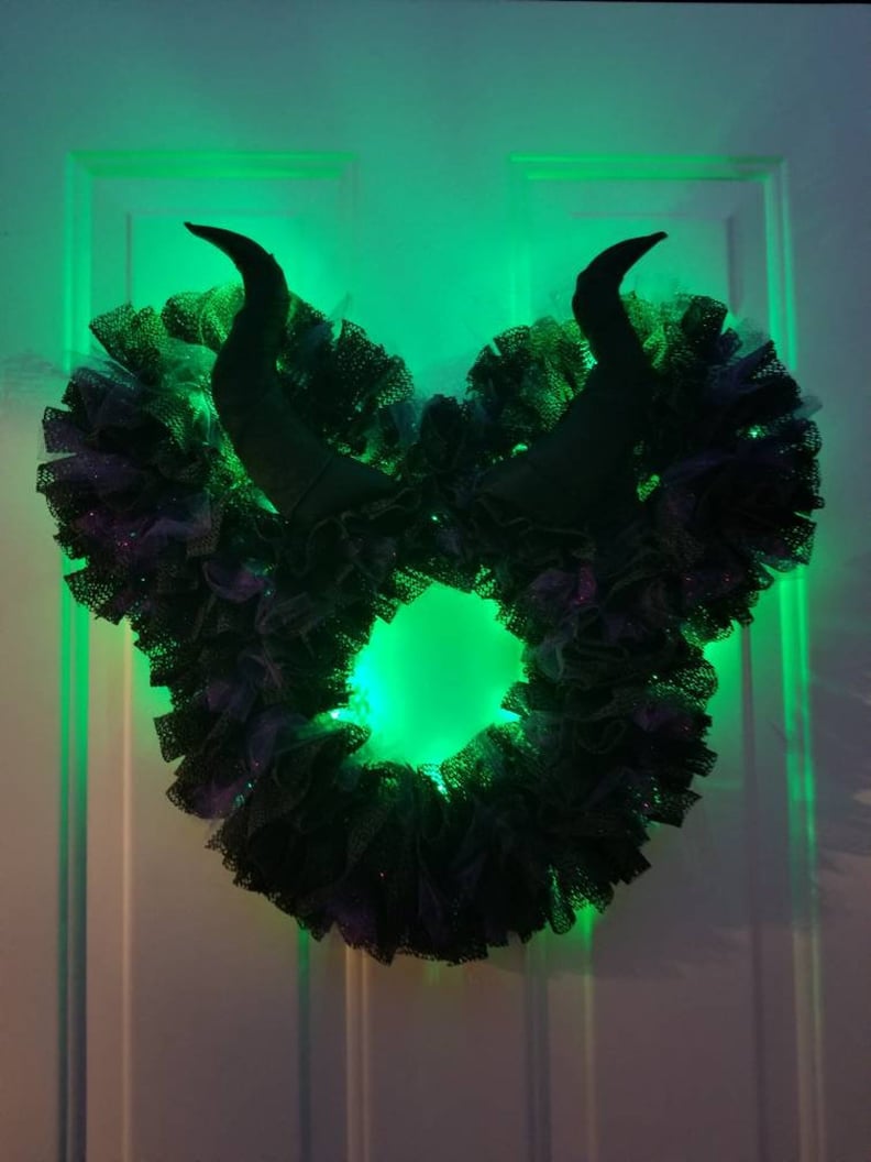 Maleficent Light Up Disney Villain Halloween Wreath