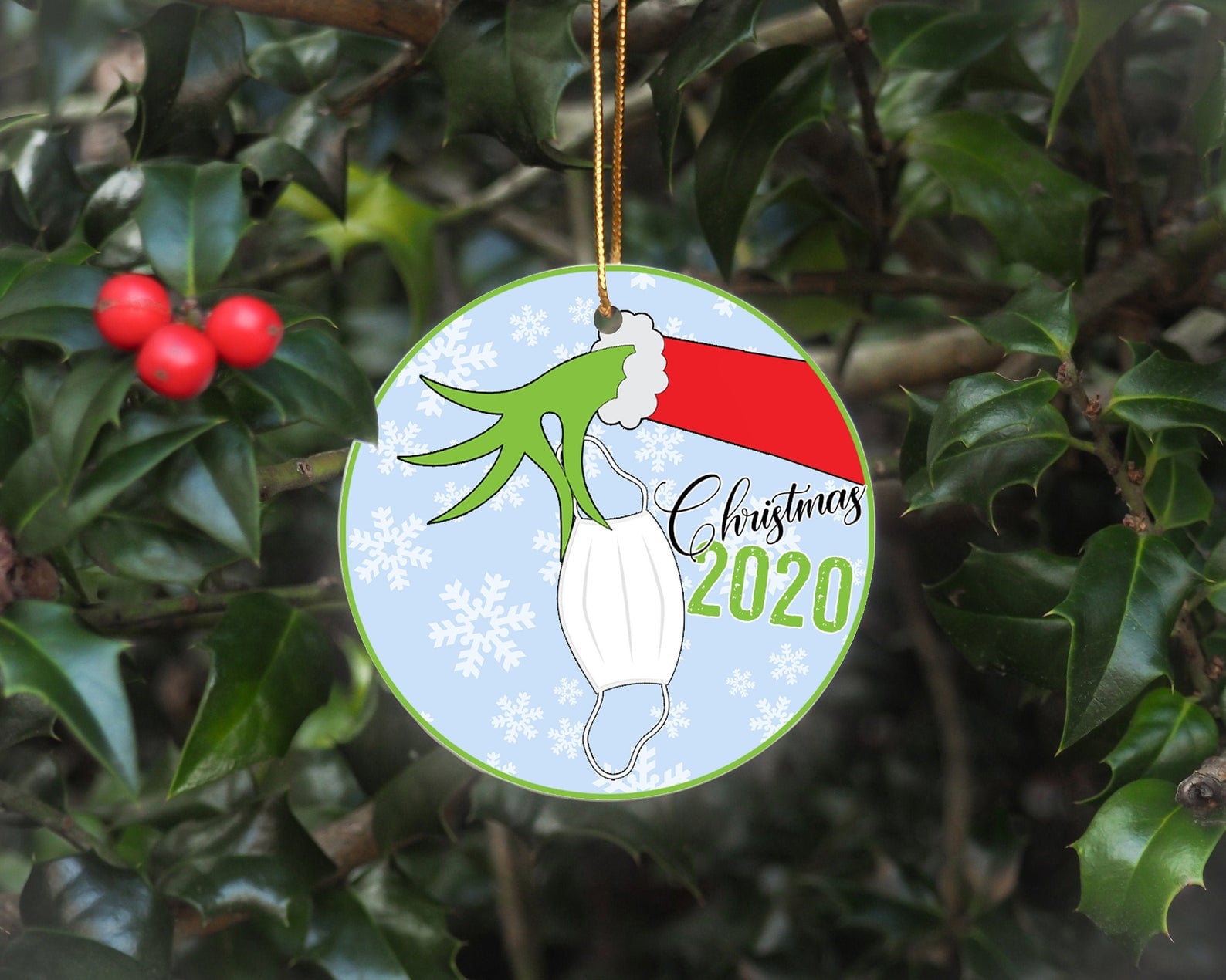 Christmas Ornaments With Face Masks Popsugar Home