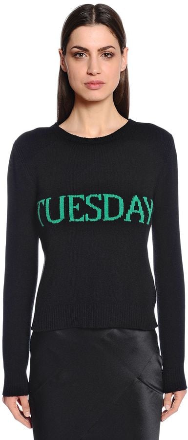 Alberta Ferretti Tuesday Slim Wool & Cashmere Sweater