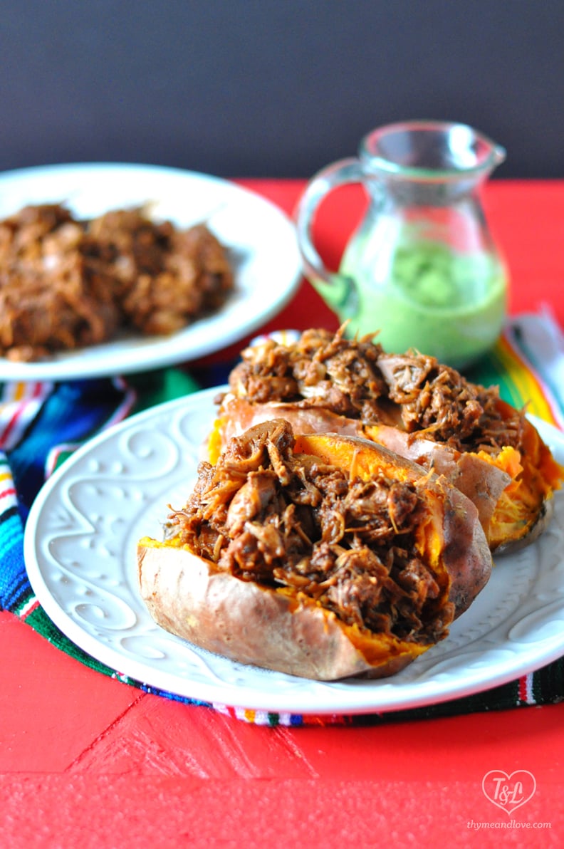 Jackfruit-Stuffed Sweet Potatoes