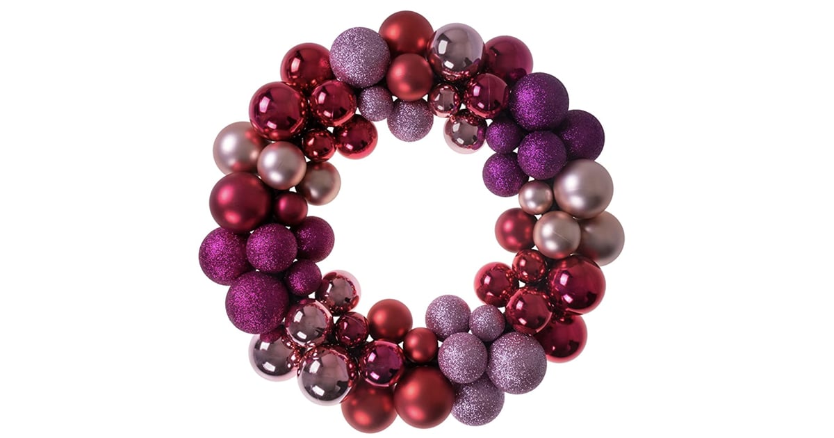 Clever Creations Christmas Ornament Wreath Red, Pink and Purple | These ...