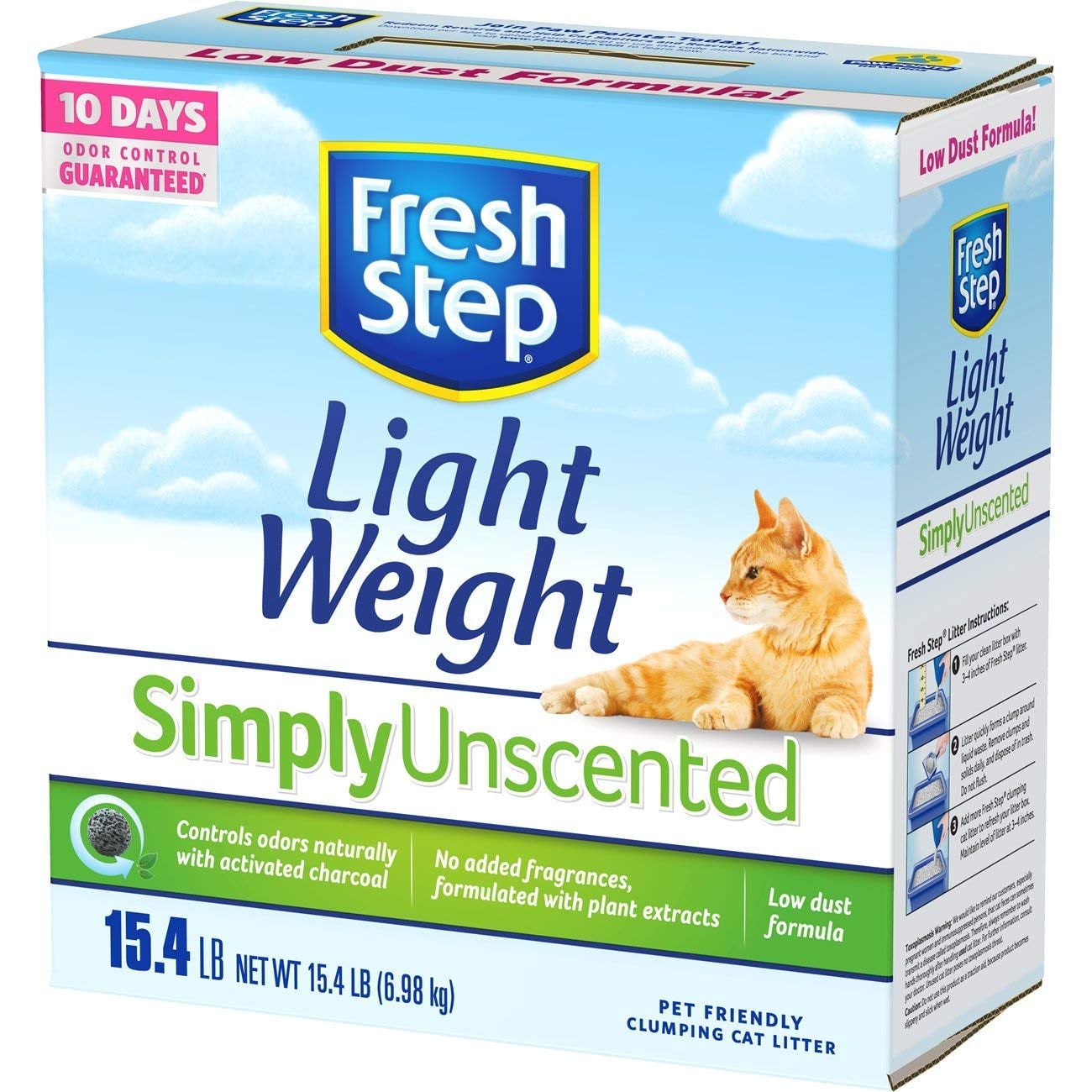 Fresh Step Simply Unscented Lightweight Litter Never Stand in