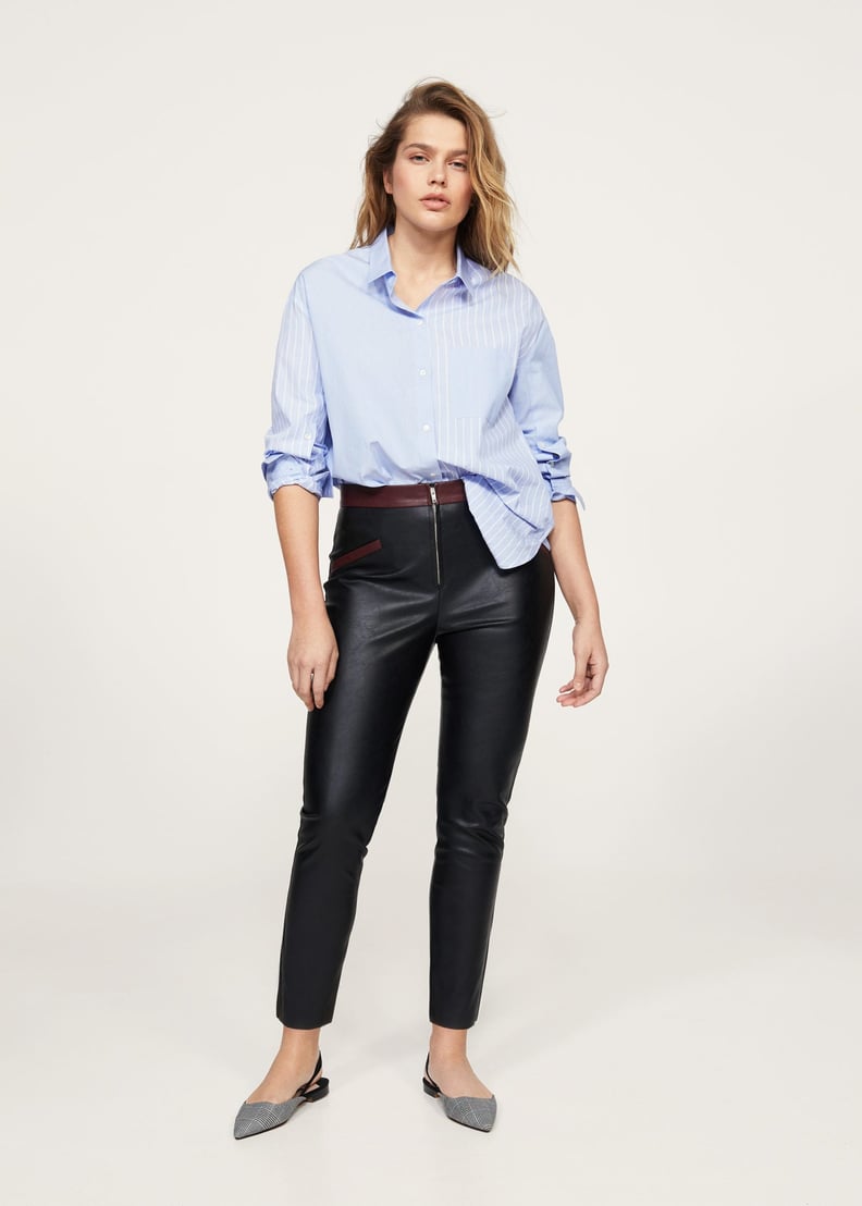 Violeta By Mango Faux-Leather Pants