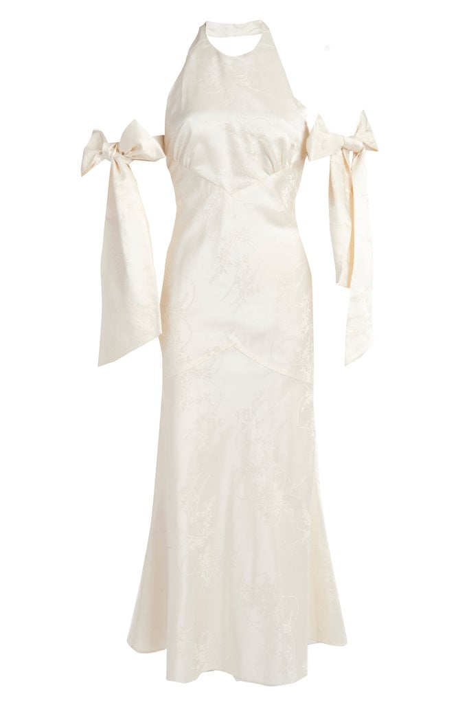 Markarian Cecelie Halter Dress With Bow Arm Detail