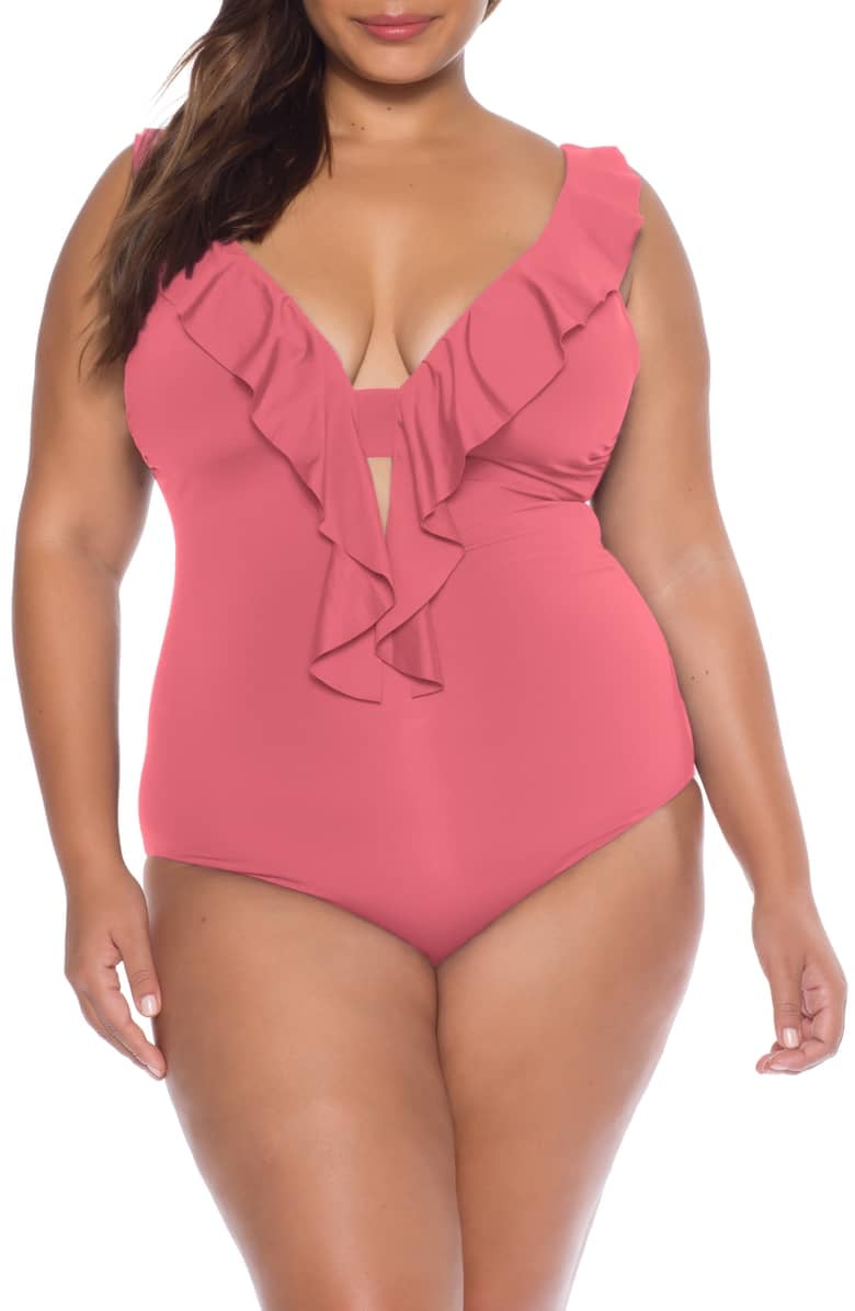 Becca Etc Socialite Ruffle One-Piece Swimsuit