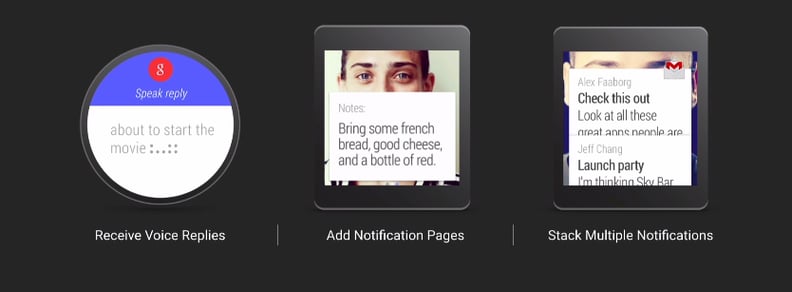 What's to come for Android Wear: voice and notification.