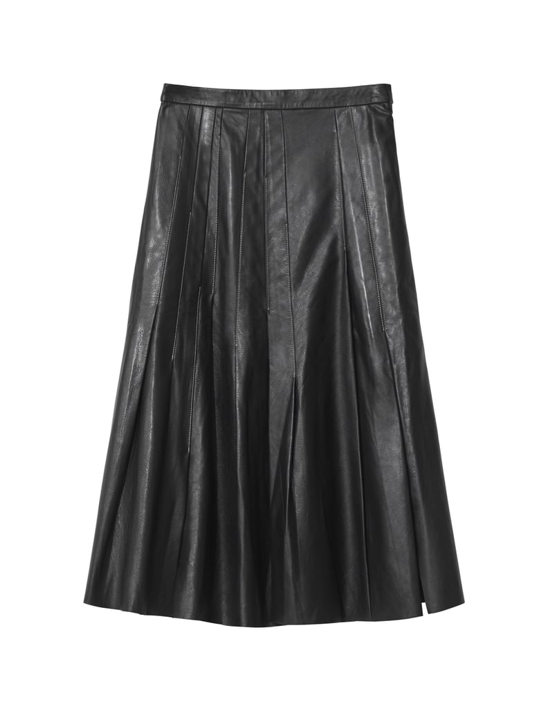 H&M Knee-Length Leather Skirt