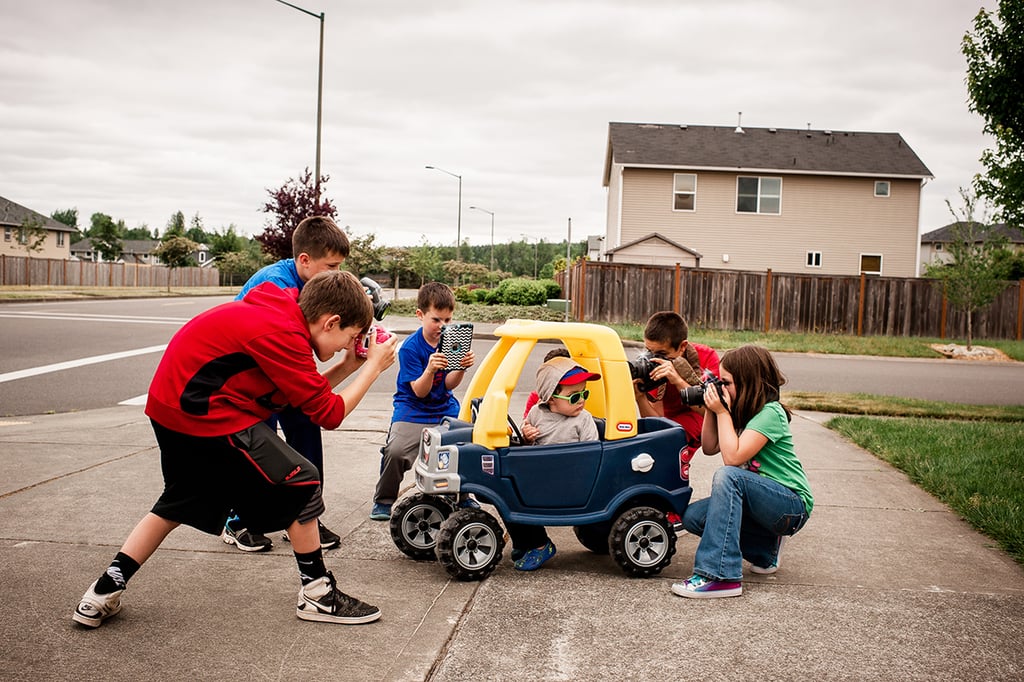 Little Boy's Adventures With Toy Car