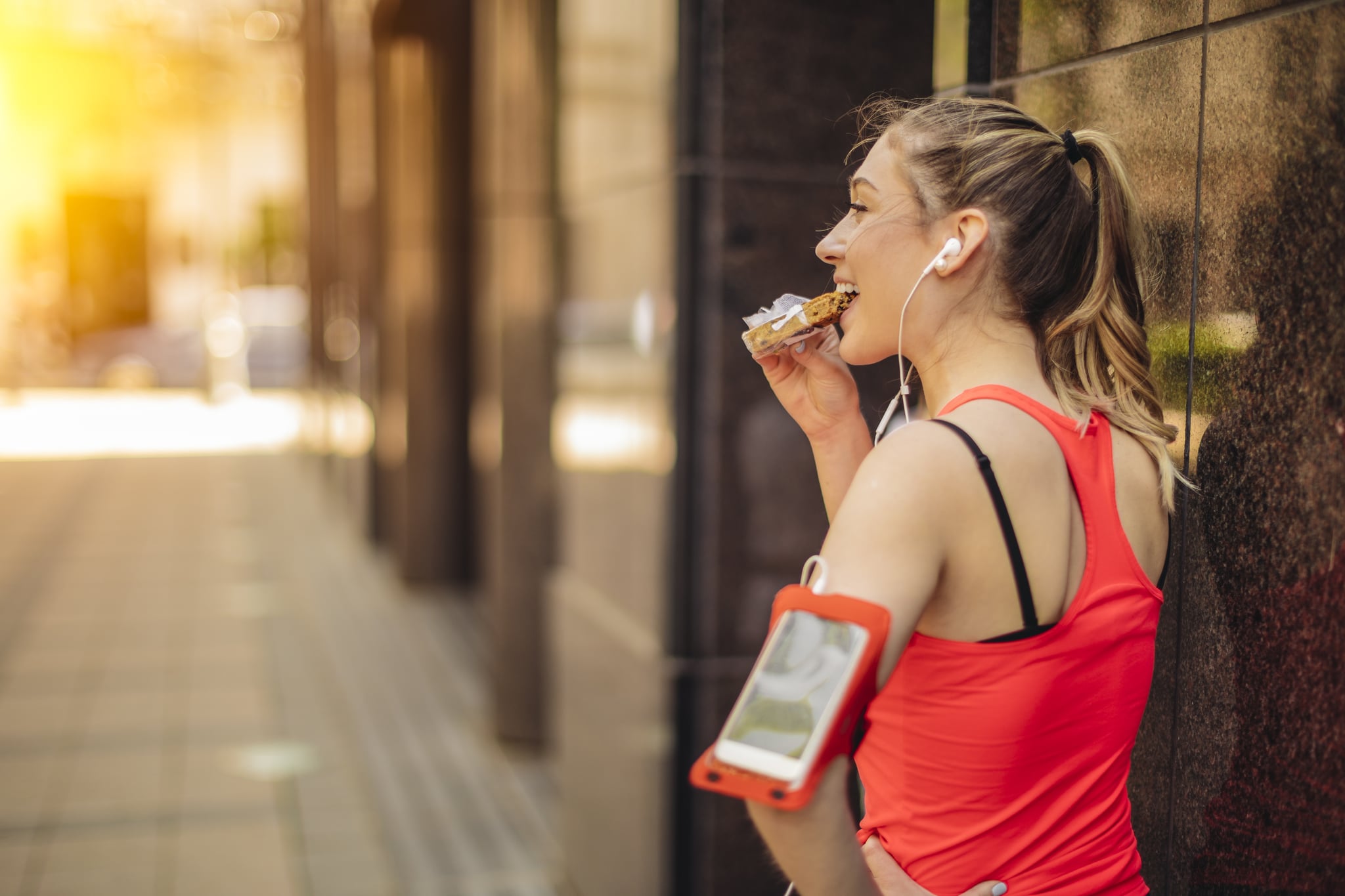 Healthy outdoors exercising