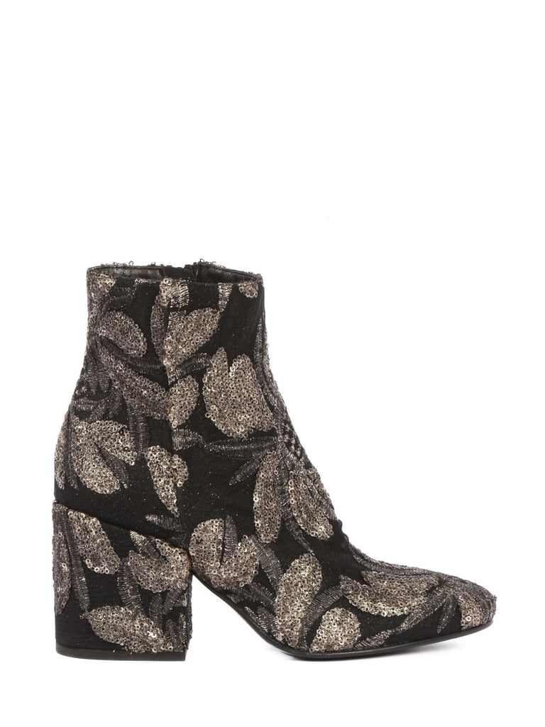 sequin biker boots