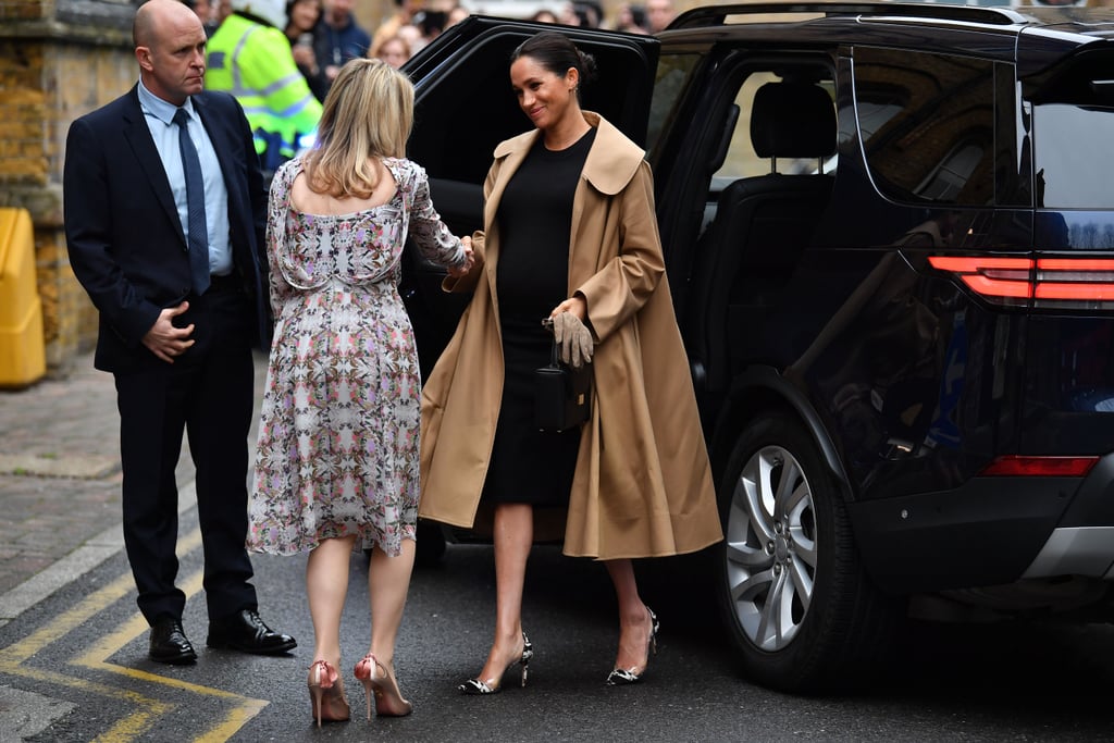 Meghan Markle Cow Print Gianvito Rossi Shoes January 2019