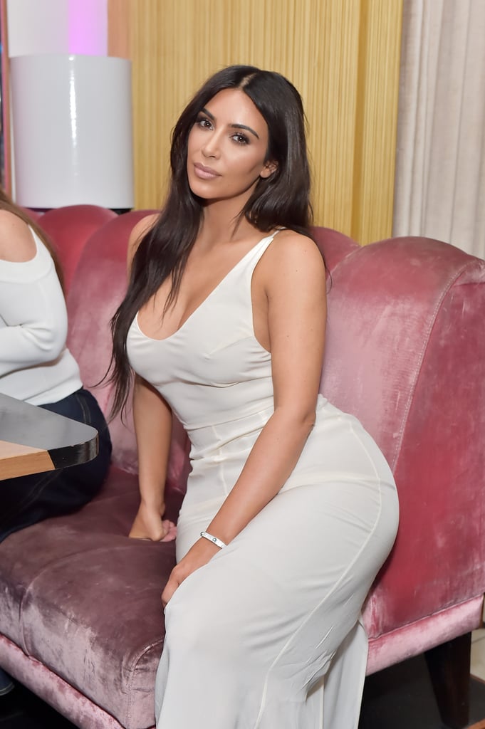 Kim Kardashian White Dress at Lorraine Schwartz Event 2018