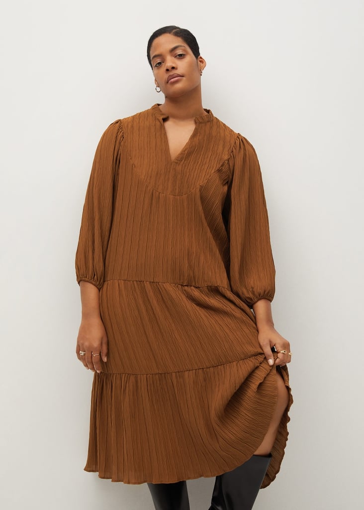 Mango Flared Midi Dress