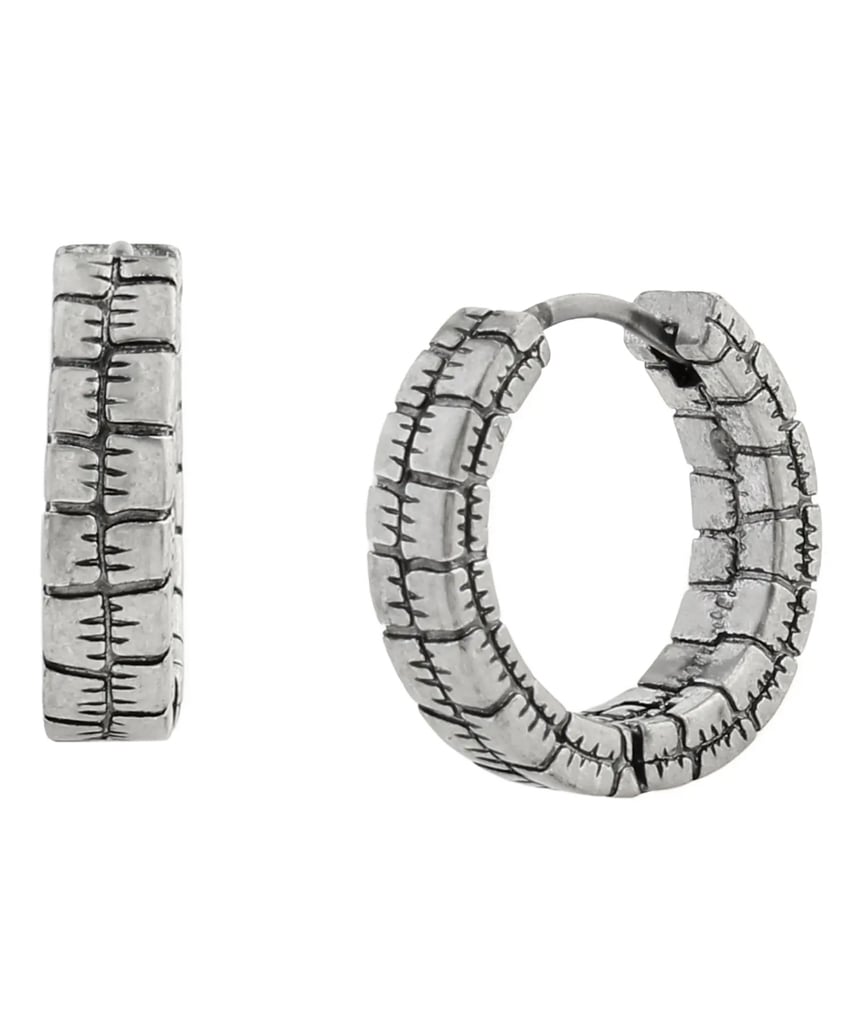 AllSaints Croc Embossed Huggie Hoop Earrings