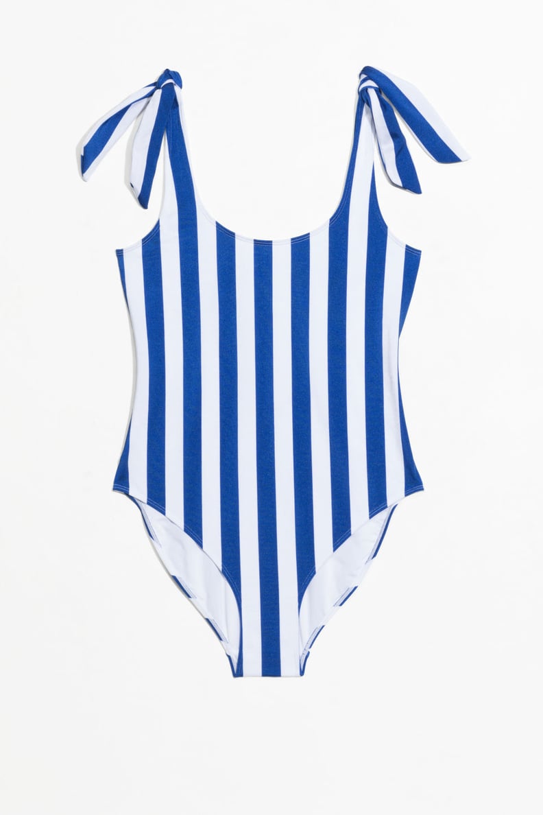 & Other Stories Stripe Swimsuit