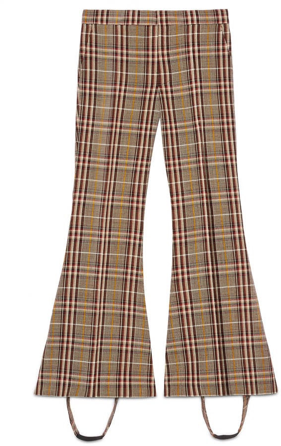 Gucci Plaid Wool Stirrup Pant