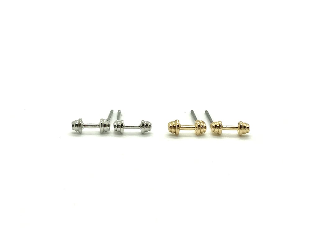 A Cute Gift: Dumbbell Studs Earrings