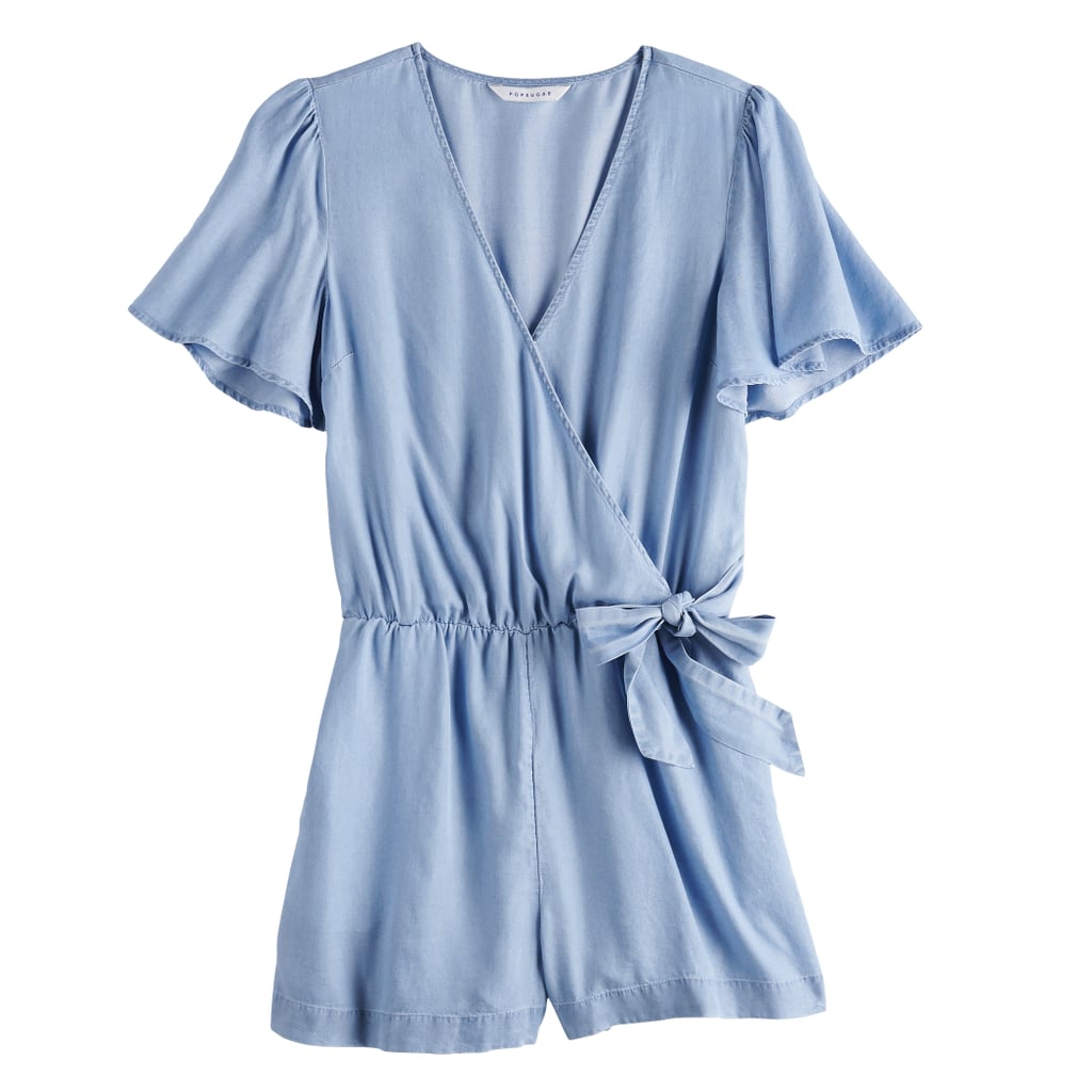 POPSUGAR Chambray Wrap Romper