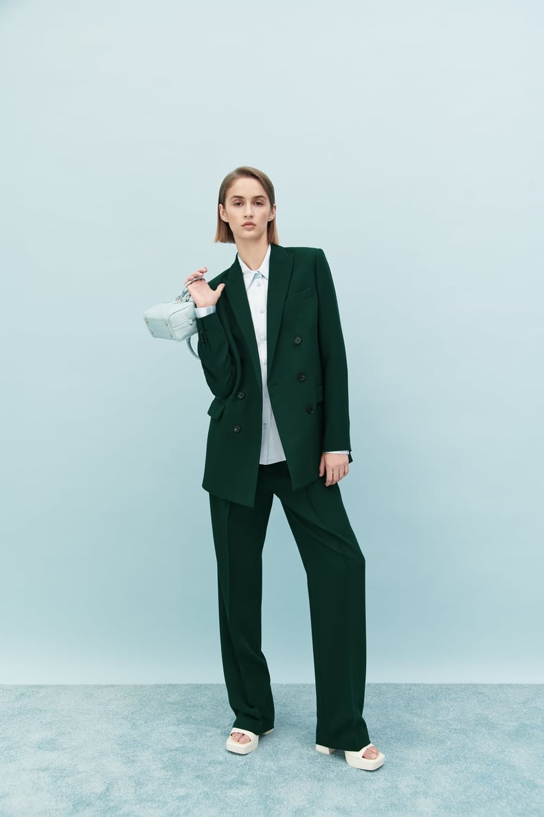 A Double-Breasted Suit: Zara Tailored Double Breasted Blazer and Francoise Pants