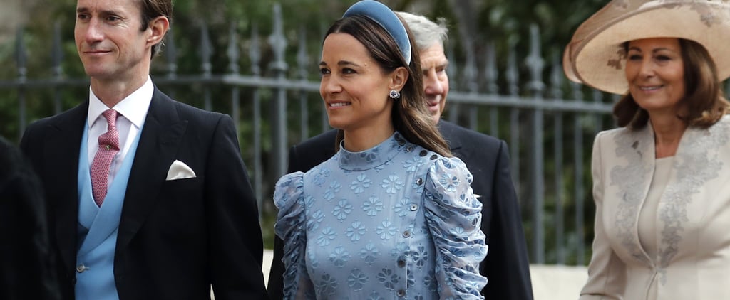 Pippa Middleton Blue Dress at Lady Gabriella Windsor Wedding