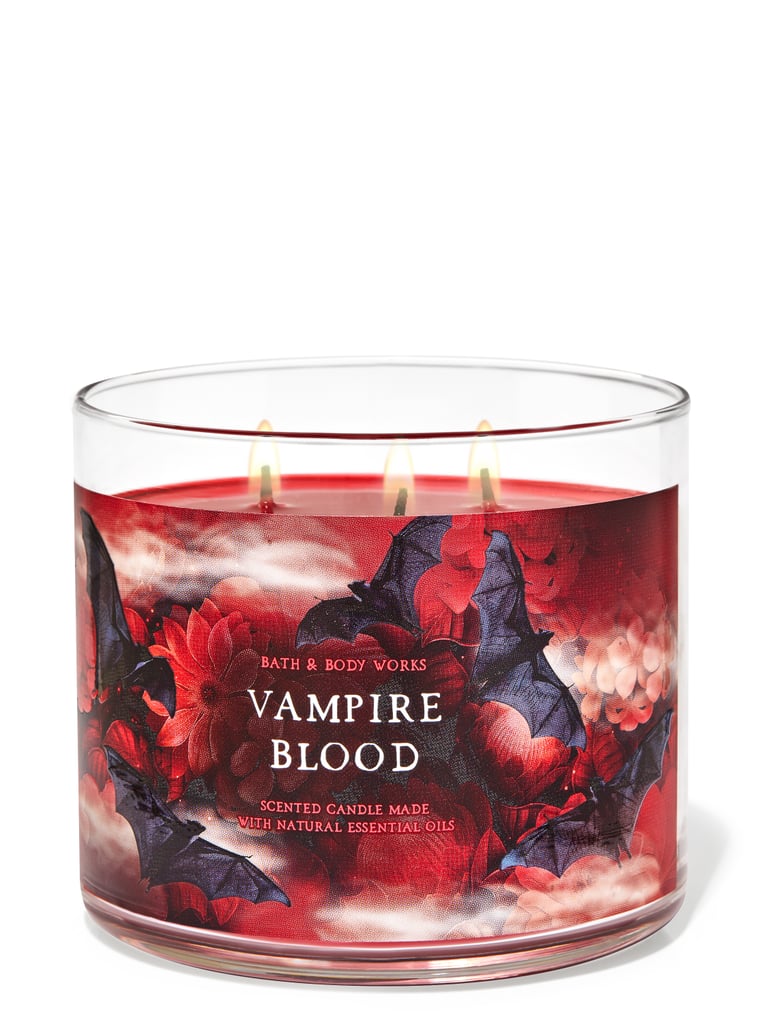 BATH & BODY WORKS 3 WICK CANDLE W/LID "VAMPIRE BLOOD" NEW FOR HALLOWEEN!! 