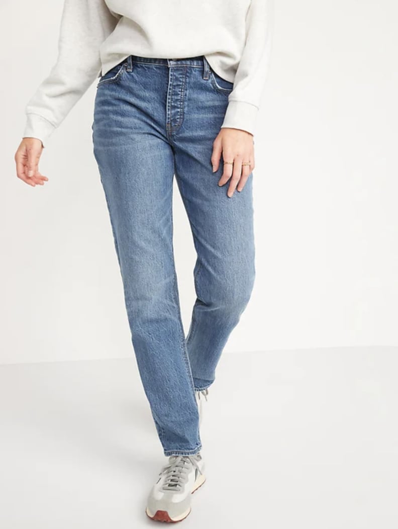 Old Navy High-Waisted Button-Fly Slouchy Straight Jeans