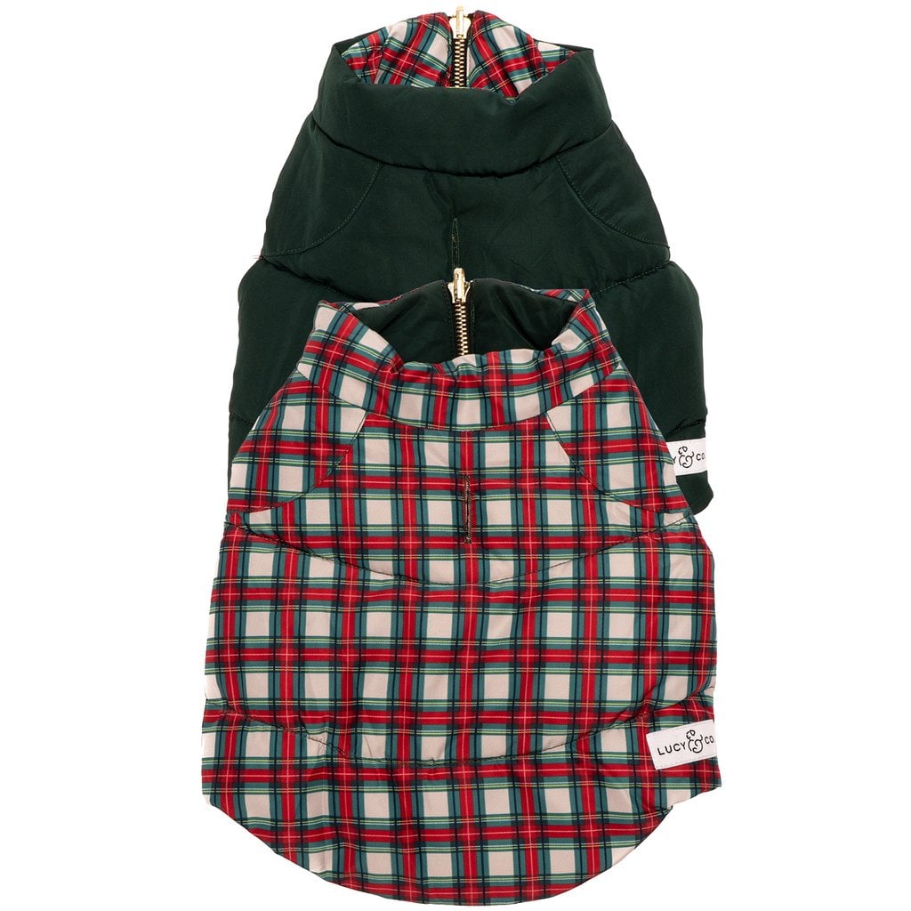 Good Tiding Plaid Reversible Puffer Vest