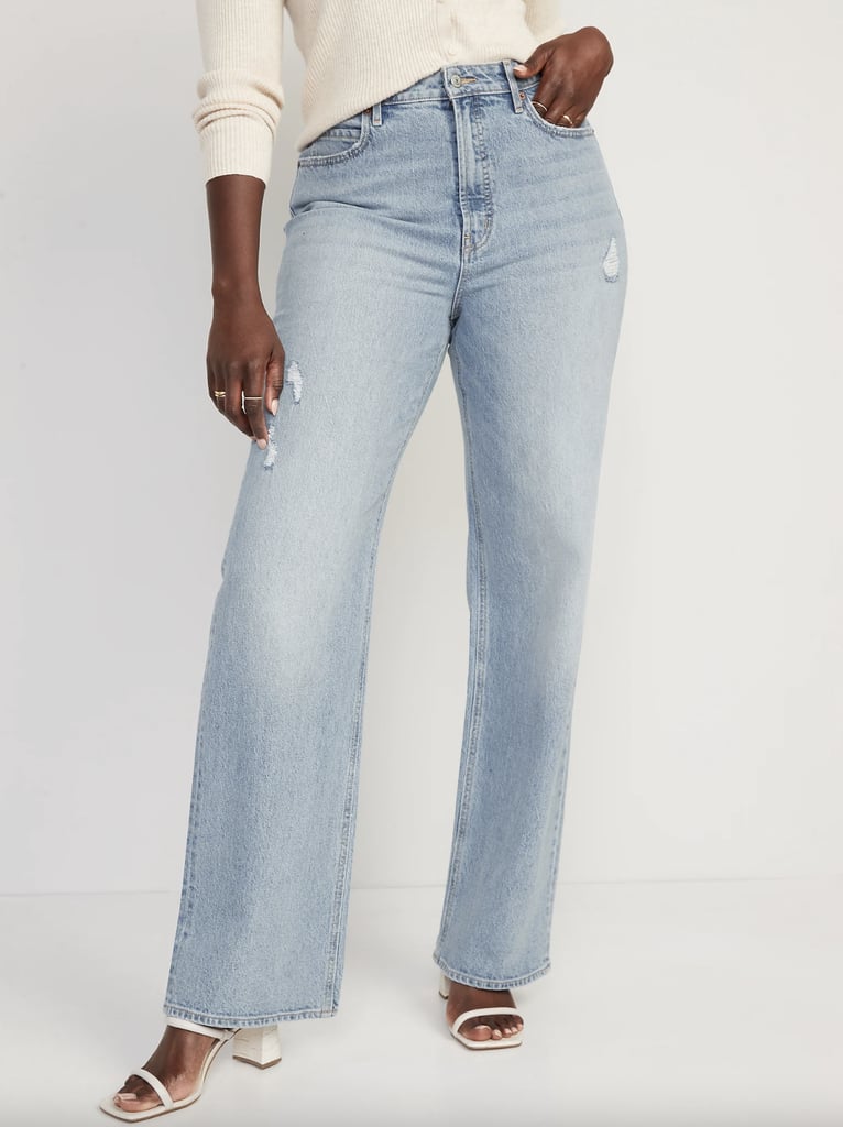 Old Navy Extra High-Waisted Ripped Wide-Leg Jeans