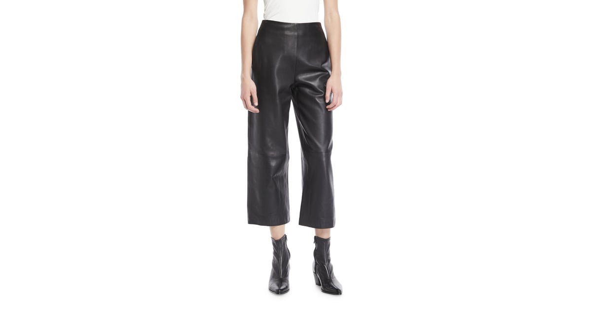 Vince High-Rise Cropped Leather Culotte Pants | Street Style Trends For ...