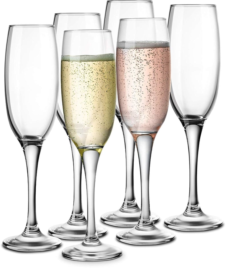 KooK Premium Clear Glass Champagne Flutes