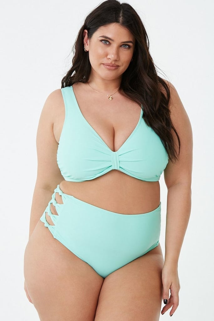 Plus Size Bow-Front Bikini Top