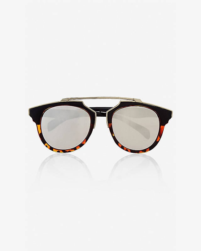 Express Mirrored Retro Brow Bar Sunglasses ($30)
