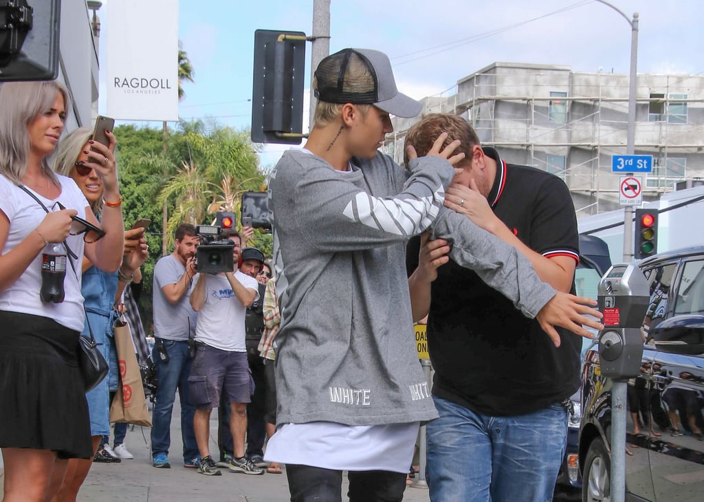Justin Bieber and James Corden Out in LA October 2015