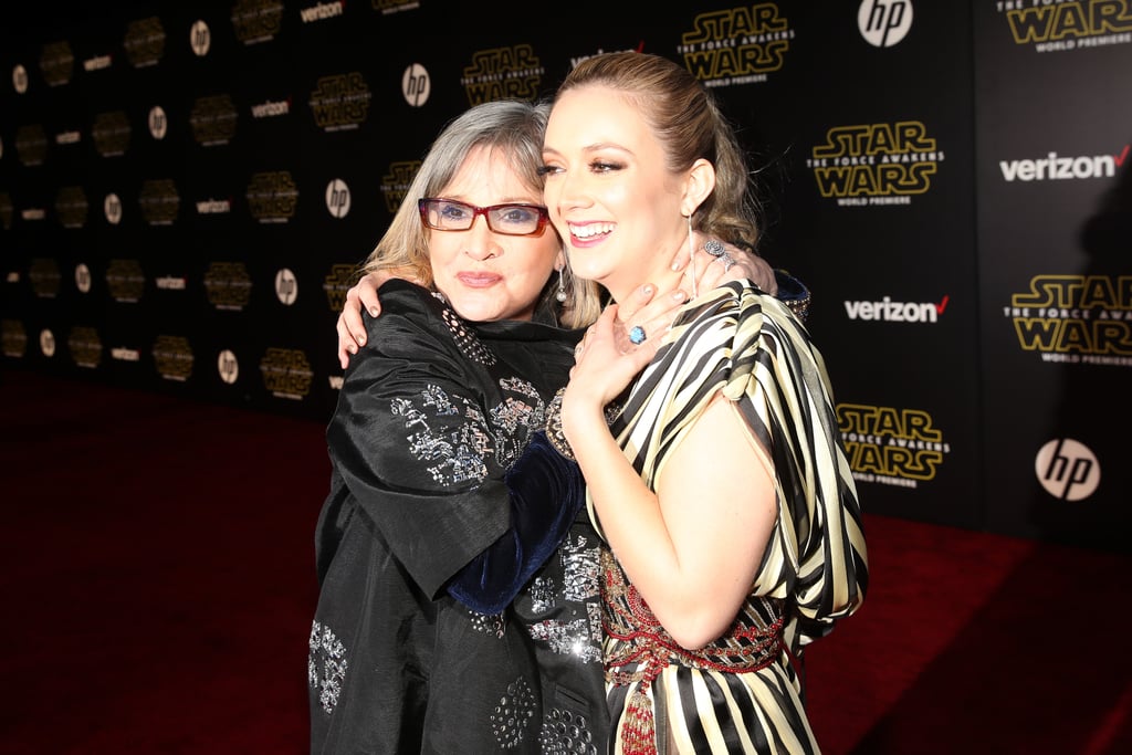 Carrie Fisher and Billie Lourd at Star Wars LA Premiere