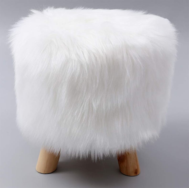 WonLon Nordic Wooden Round Ottoman