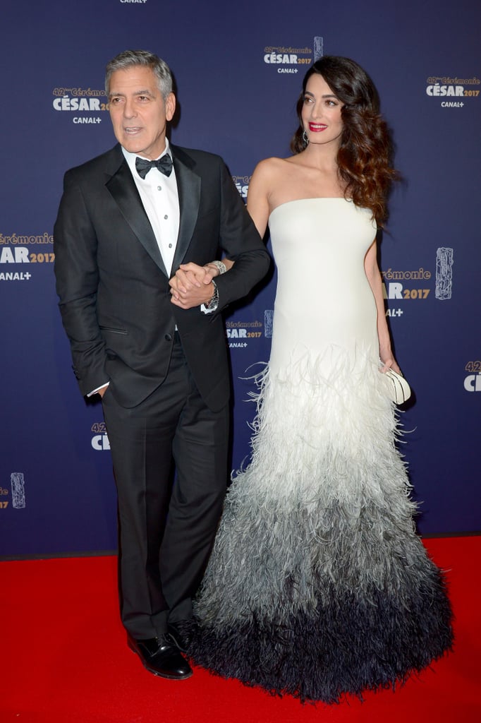 George and Amal Clooney at Cesar Film Awards February 2017