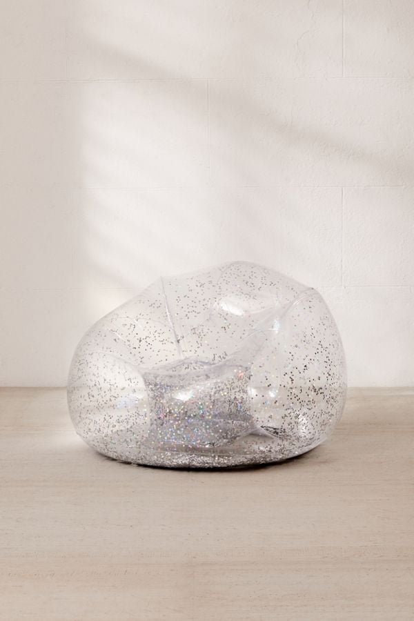 Trixie Inflatable Chair in Silver Urban Outfitters Inflatable Glitter