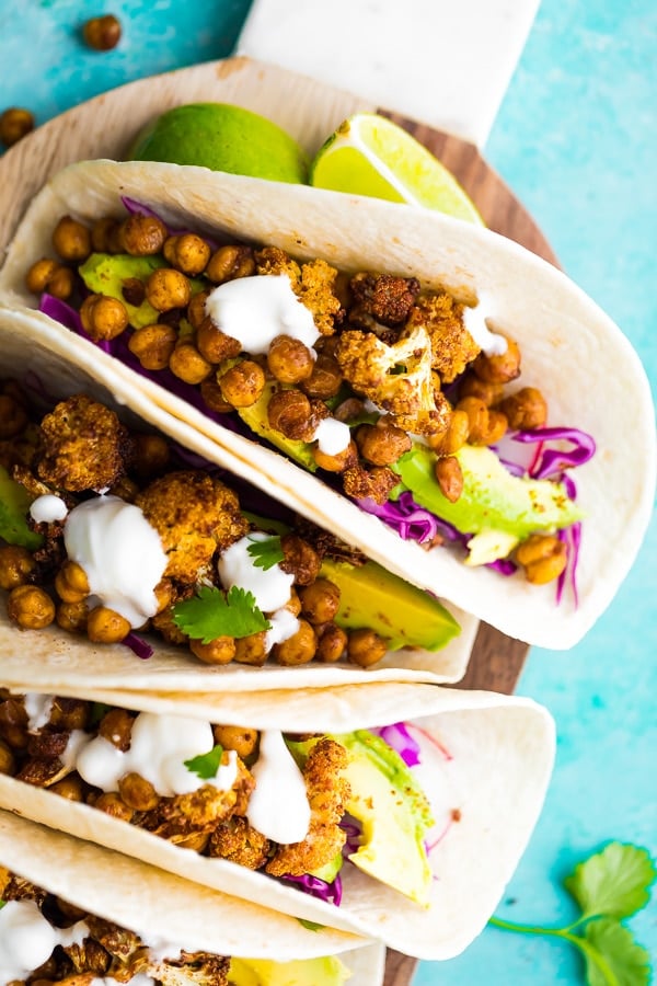 Cauliflower Chickpea Tacos