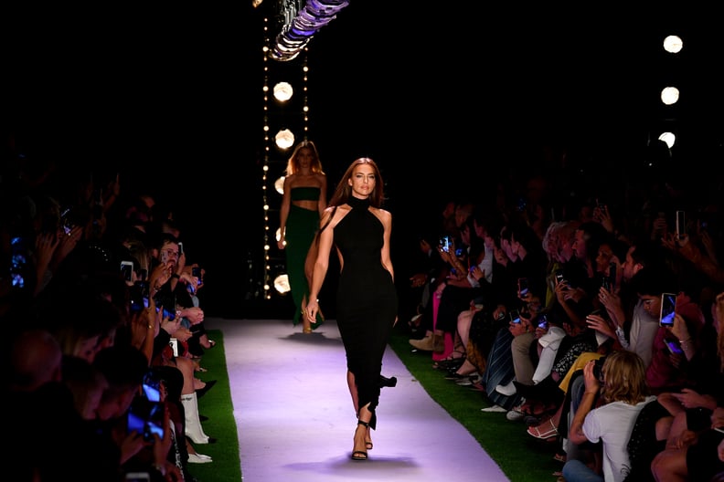 Irina Shayk on the Brandon Maxwell Runway at New York Fashion Week